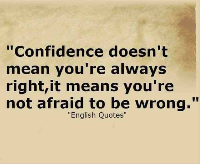 Quote on confidence highlighting that true confidence